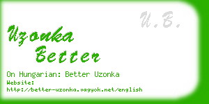 uzonka better business card